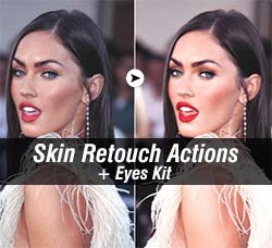 极品PS动作－磨皮润肤(含眼睛美化动作)：Skin Retouch Actions + Eyes Kit